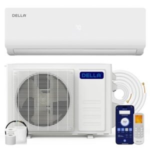 DELLA Versa 12000 BTU Alexa-Enabled Mini Split AC Heat Pump, 19 SEER2