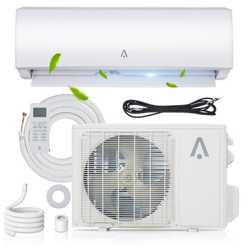 12,000 BTU Mini Split AC with Heat, 19 SEER2, Ductless, 230V, Cools 750 Sq. Ft