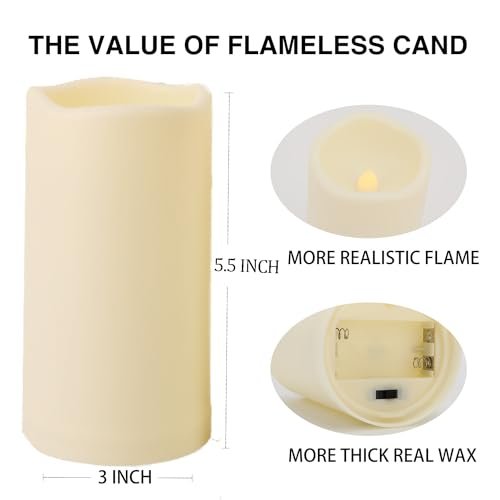 Waterproof LED Flameless Candles: Remote, Timer, Battery Powered Outdoor Decor - Image 7
