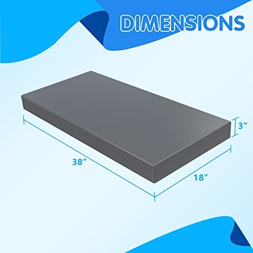 Durable Mini Split AC Pad - Gray 18x38x3 Condenser Unit Base Support Platform - Image 2