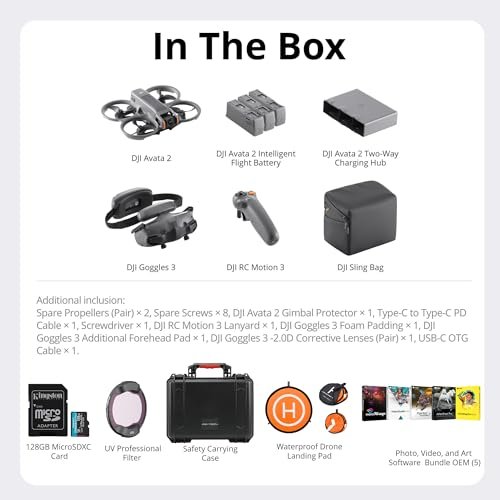 DJI Avata 2 Fly More Combo: 3 Batteries, 128GB SD, Case & Landing Pad - Image 6