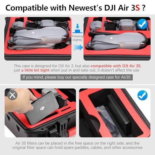 DJI Air 3 Drone Case: Waterproof, Rugged, Fits 8 Batteries & RC Controllers - Image 2
