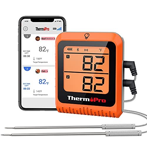Here's a more engaging and SEO-friendly version:
Wireless Meat Thermometer Bluetooth Grill Smoker Digital 2 Probes BBQ Cooking