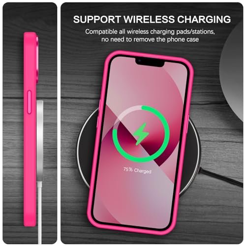 iPhone 13/14 Magnetic Case: Slim Shockproof Translucent Magsafe Compatible Hot Pink Cover - Image 6