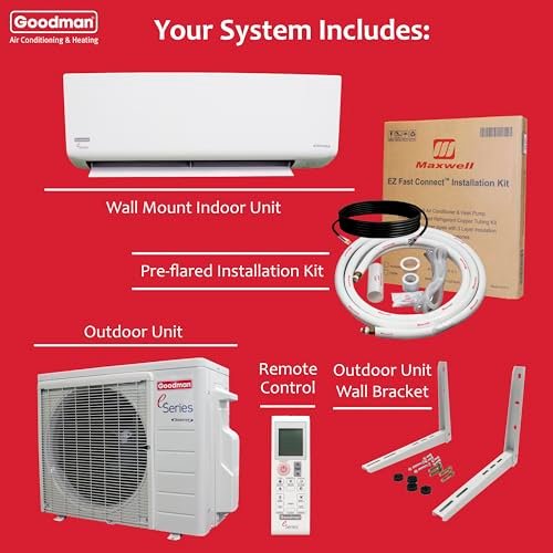 Goodman 18K BTU Inverter Mini Split Heat Pump AC System | 18 SEER2 | 15-ft Kit - Image 7