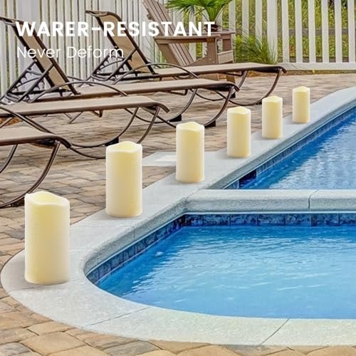 Waterproof LED Flameless Candles: Remote, Timer, Battery Powered Outdoor Decor - Image 4