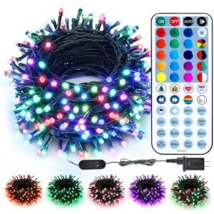 Brizled RGB Christmas Lights: 200 LED Color Changing Outdoor/Indoor Xmas Decor