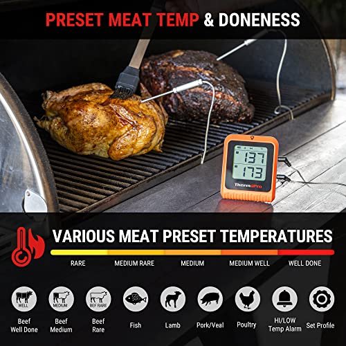 Here's a more engaging and SEO-friendly version:
Wireless Meat Thermometer Bluetooth Grill Smoker Digital 2 Probes BBQ Cooking - Image 6