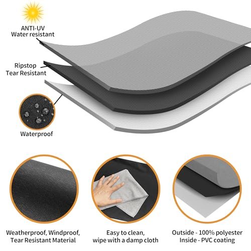 Premium 58" Waterproof BBQ Grill Cover - Weber, Brinkmann, Nexgrill Compatible - Image 4