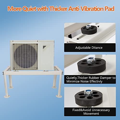 Heavy-Duty Mini Split AC Stand | 9-24k BTU Outdoor Condenser Bracket Support - Image 5