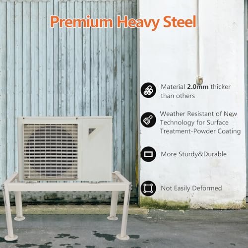 Heavy-Duty Mini Split AC Stand | 9-24k BTU Outdoor Condenser Bracket Support - Image 7