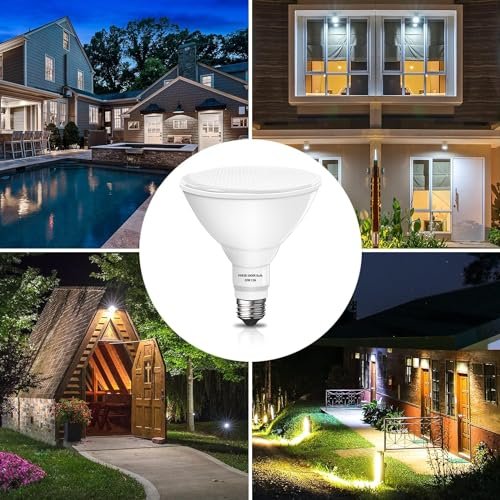 Gonhom PAR38 Flood Light Bulbs, Dimmable 5000K LED, 20W=200W, 2 Pack - Image 7