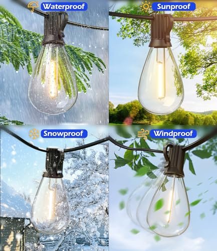 "120FT LED Outdoor String Lights - Shatterproof Edison Bulbs, Waterproof" - Image 5