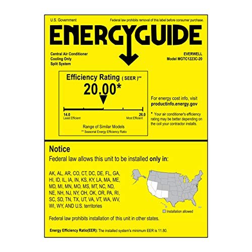 Everwell 12,000 BTU Inverter Minisplit, 20 SEER, Cooling-Only, 220V System - Image 4
