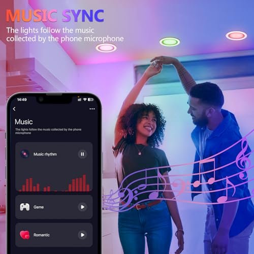 Aoketezm 6" Smart LED Downlights, RGB Color Changing, Alexa & Siri Compatible - Image 7