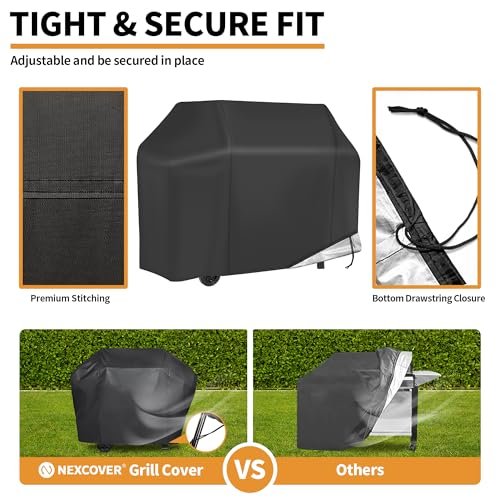 Premium 58" Waterproof BBQ Grill Cover - Weber, Brinkmann, Nexgrill Compatible - Image 3