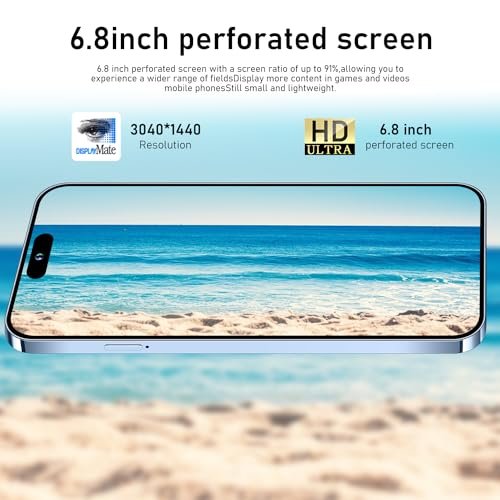 Powerful 6.82" A Slice Red I14 Pro Max Unlocked Smartphone 256GB Android 13 - Image 4