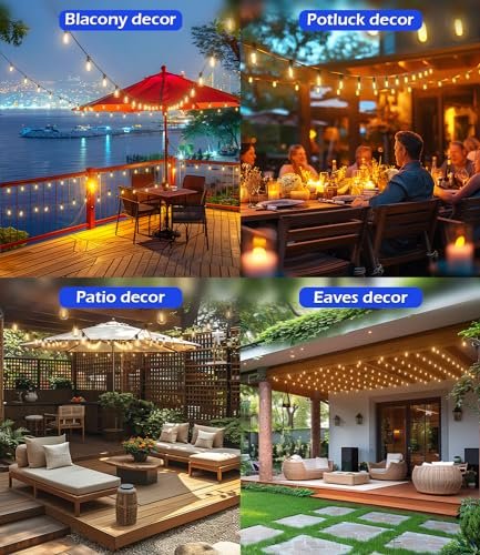 "120FT LED Outdoor String Lights - Shatterproof Edison Bulbs, Waterproof" - Image 7