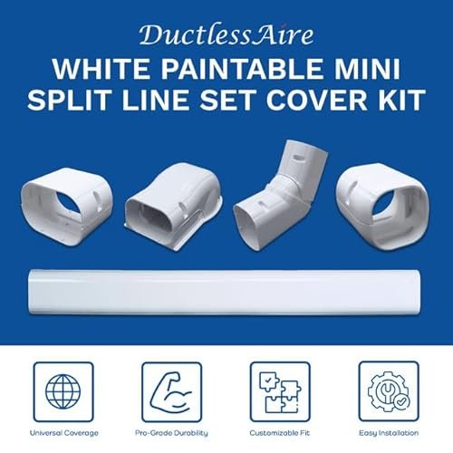 Paintable Mini Split Line Cover Kit - Weatherproof, Easy Install, 3"x7.5' - Image 2