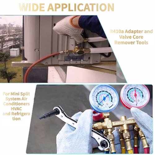 R410a HVAC Adapter: Mini Split Charging Port w/ Valve Core Remover - Image 4