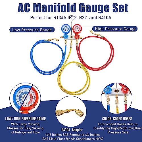 Professional HVAC Mini Split Vacuum Pump Kit - 3.6CFM, R410A Adapters Included - Image 3