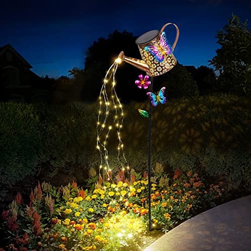 Solar Garden Watering Can Lights - Waterproof Decorative LED Stake Landscape Lamp - Image 9