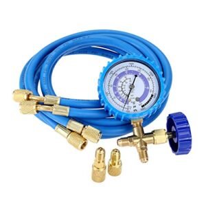 Professional HVAC Refrigerant Charging Kit | R410A R134A Manifold Gauge Hose Set