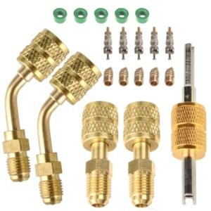 R410a HVAC Adapter: Mini Split Charging Port w/ Valve Core Remover