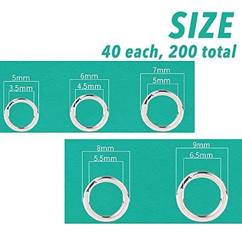 Halyuhn 200Pcs Durable Stainless Steel Double Jump Rings with Plier - Image 3