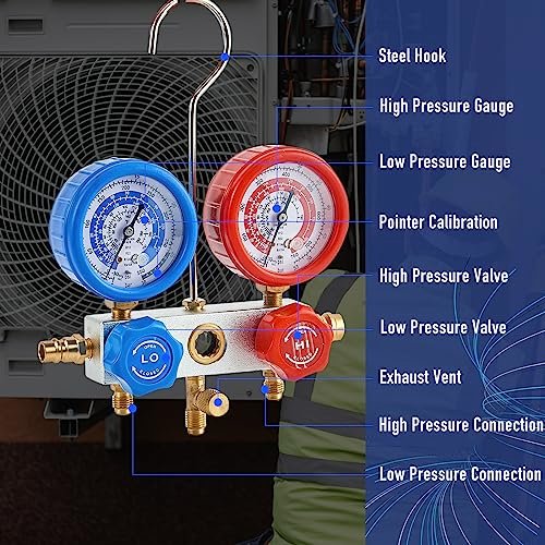 Professional HVAC Mini Split Vacuum Pump Kit - 3.6CFM, R410A Adapters Included - Image 4