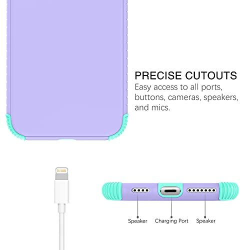iPhone 11 Pro Max Case: Rugged Shockproof Slim Dual Layer Protective Cover Purple/Green - Image 5