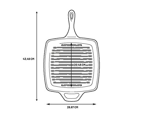Lodge 10.5" Cast Iron Grill Pan - Pre-Seasoned Skillet for Stovetop & Oven Cooking - Image 4