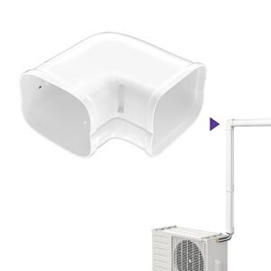 Mini Split AC Line Set Cover Elbow - 3'' Flat Bend Accessory for HVAC Install
