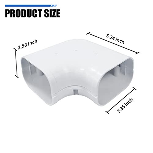 Mini Split AC Line Set Cover Elbow - 3'' Flat Bend Accessory for HVAC Install - Image 5