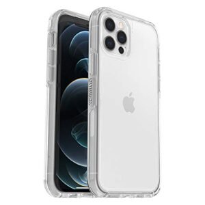 OtterBox iPhone 12 & iPhone 12 Pro Symmetry Series Series Case - CLEAR, ultra-sleek, wireless charging compatible, raised edges protect camera & screen