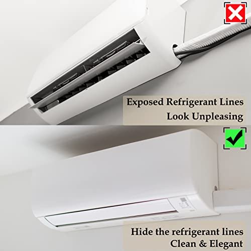 Kalkehay AC Line Set Cover 3" Wide 16.1ft Long Mini Split Tubing Protector Kit - Image 2