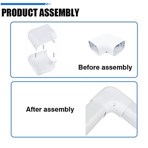 Mini Split AC Line Set Cover Elbow - 3'' Flat Bend Accessory for HVAC Install - Image 4