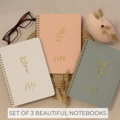 ZICOTO Cute Spiral Notebooks for Women | 3-Pack College Ruled Journals - Image 2