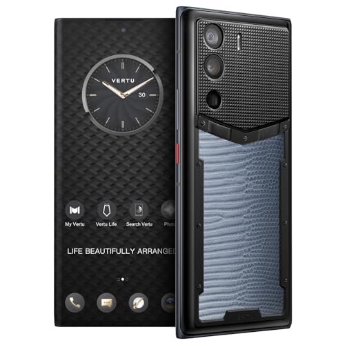 METAVERTU Web 3.0 Lizard Skin 5G Phone, Unlocked Android Smartphone, Secure Encrypted, Double Systems, 64MP Camera, 144Hz AMOLED Curved Display, Dual SIM, Fast Charge (Gradient Blue, 18G+1T)