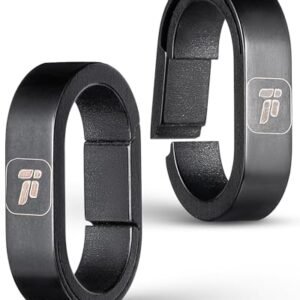 FEGVE Titanium Keychain with Quick Release Carabiner & Steel Key Rings