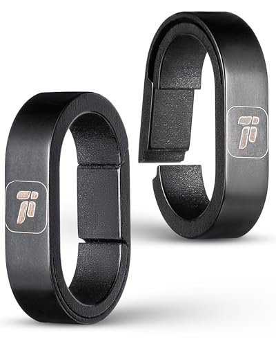 FEGVE Titanium Keychain with Quick Release Carabiner & Steel Key Rings