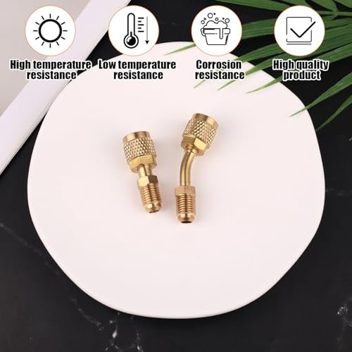 "R410A Straight & Angled Mini Split Adapter, 5/16'' to 1/4'' HVAC Tool" - Image 3