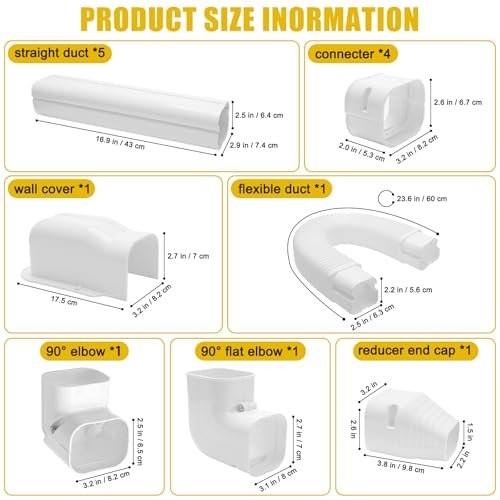 Mini Split Line Set Cover 3" x 10Ft - Durable AC Pipe Exterior Protection - Image 3