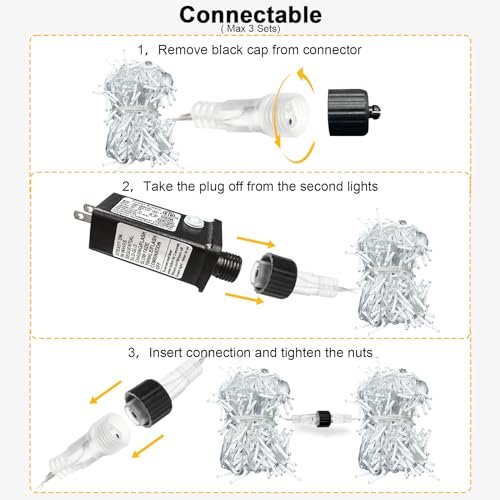 Outdoor Multicolor Christmas Icicle Lights, 66ft 640 LED, Waterproof Timer - Image 7