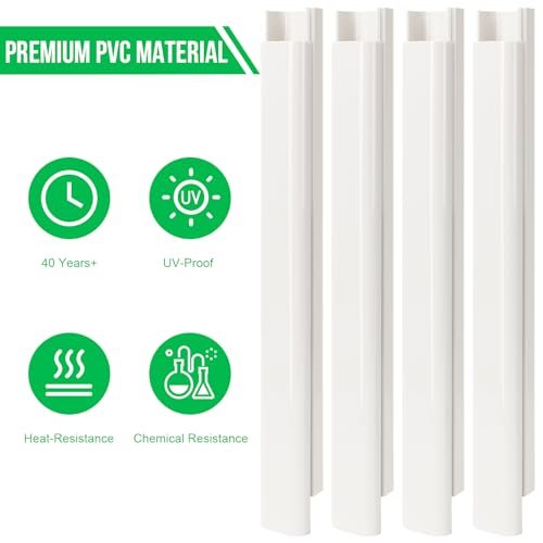 "Kerykwan 3" x 15.5Ft Mini Split AC Line Cover Kit - Durable PVC Tubing" - Image 4