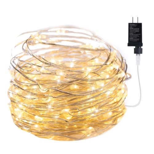 Fairy Lights Plug-in 33Ft 100 LED Waterproof String for Wedding & Patio