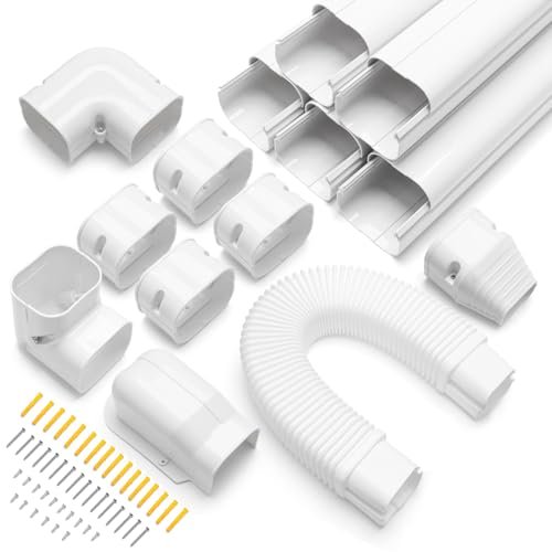 Mini Split Line Set Cover 3" x 10Ft - Durable AC Pipe Exterior Protection