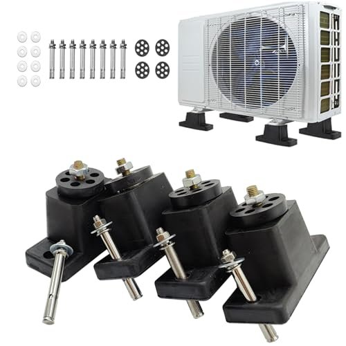 WEALINKII 4-Pack Mini Split AC Shock Absorber Pads with Mounting Base