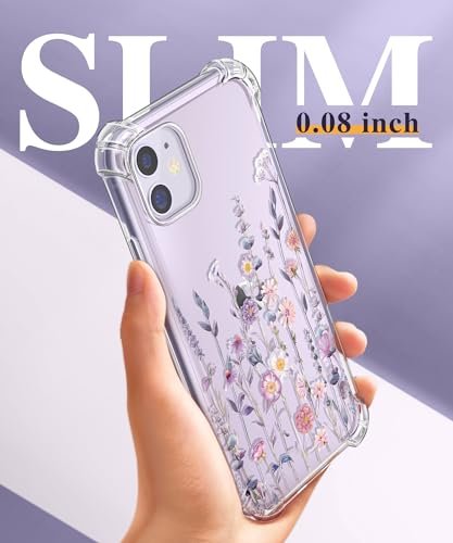 iPhone 11 Clear Floral Case: Shockproof, Camera & Screen Protection, Slim Design - Image 6