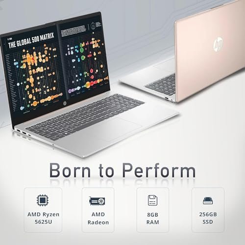 HP 15 Slim Blush Pink Laptop, Ryzen 5, 8GB RAM, 256GB SSD, 15.6" FHD W11 - Image 3